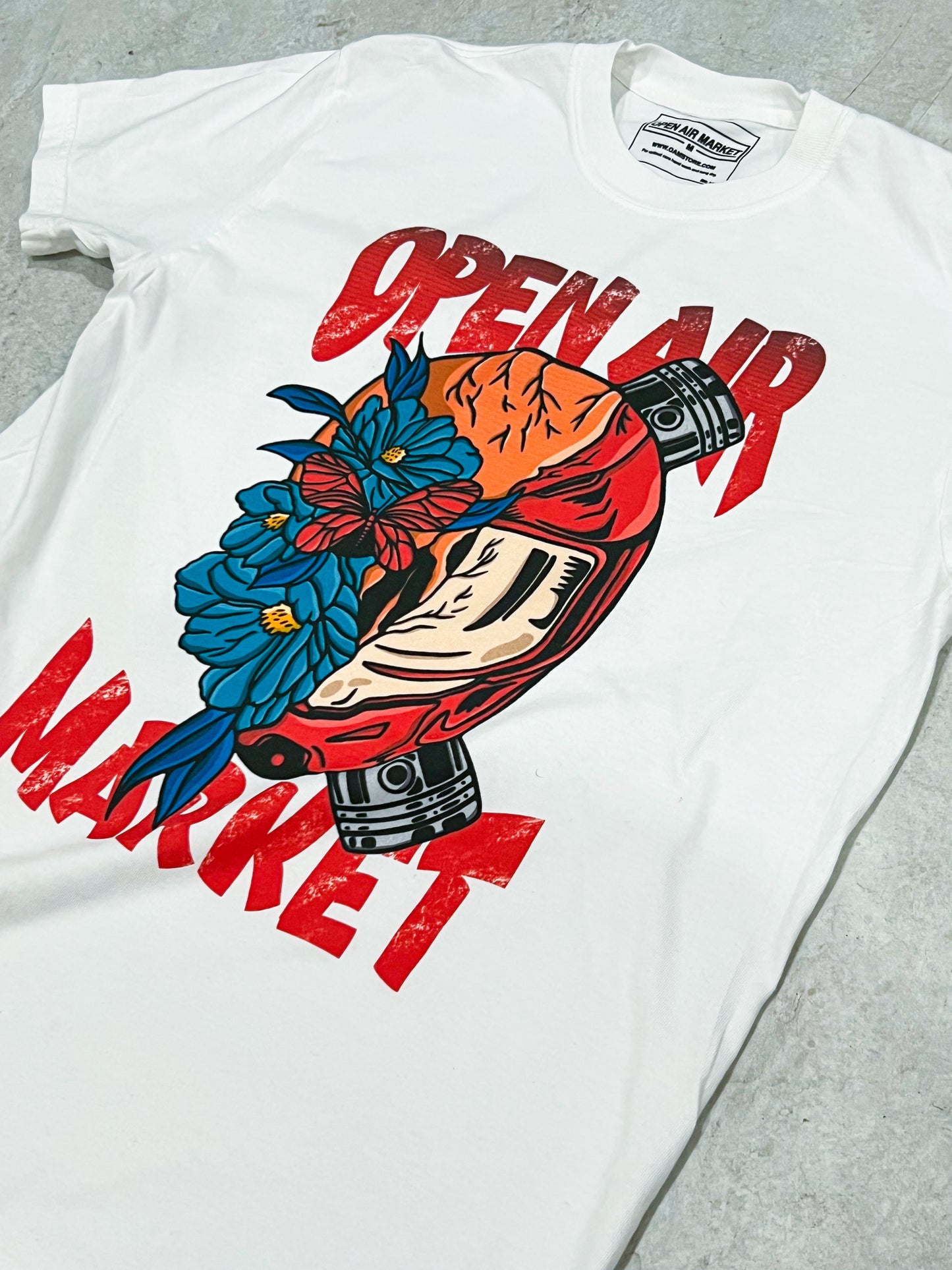 OAM “ Road Rash” T-shirt in White