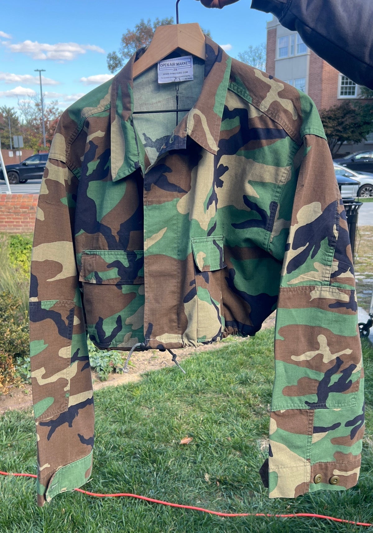 Cropped Woodland camo Top