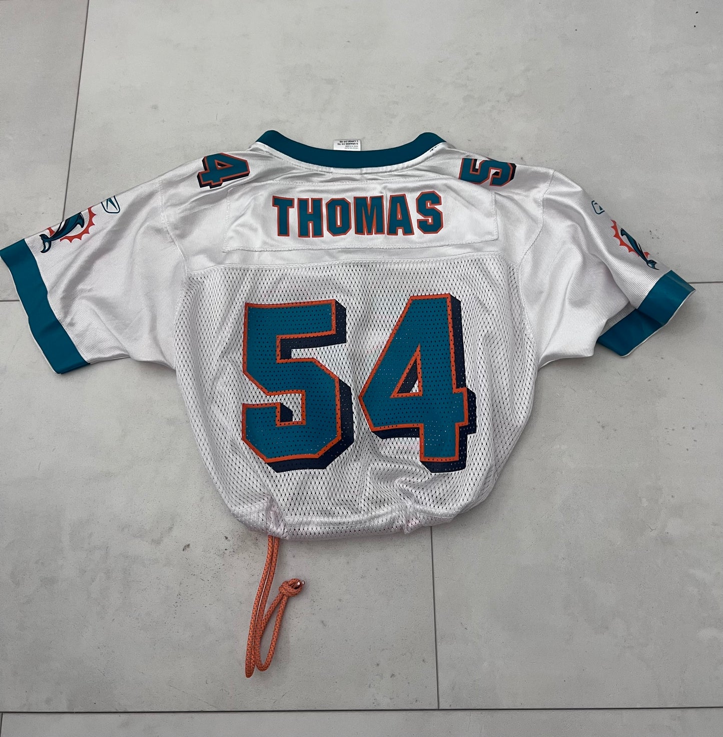 Upcyled cropped Miami dolphins jersey size small