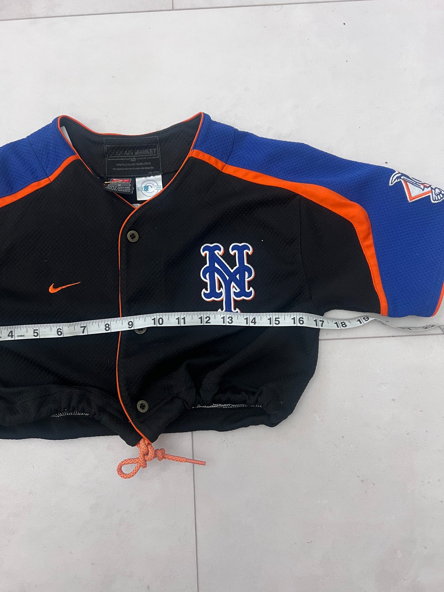 Upcycled Cropped New York Mets jersey size XS