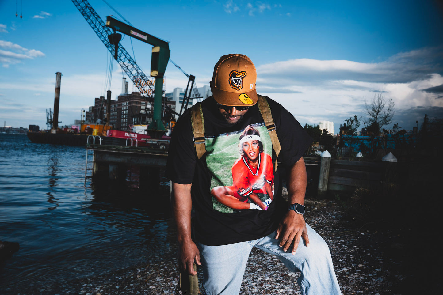 “Pam” Rock and Jock Tee Black