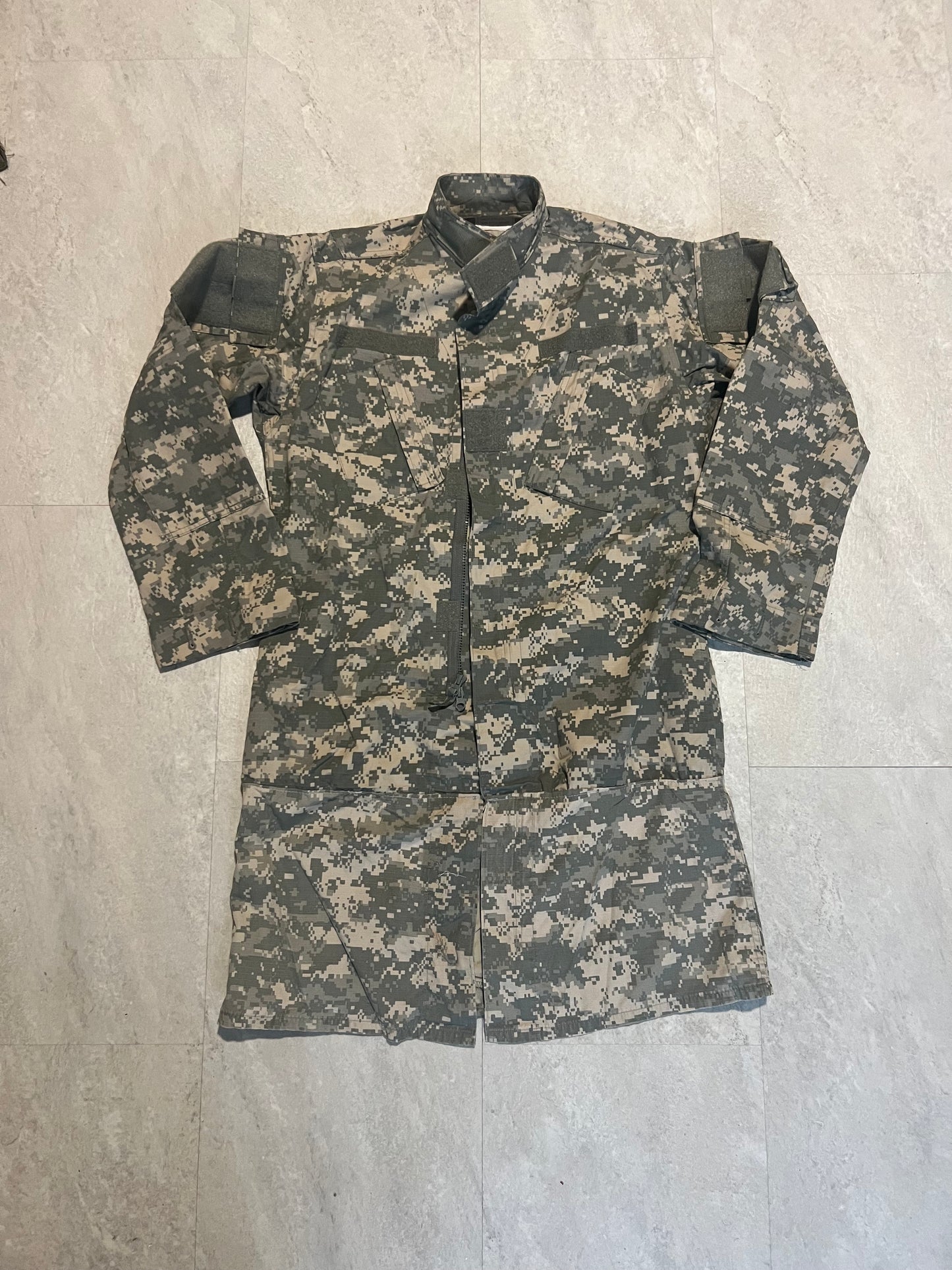 Upcycled ACU camo 3/4 top
