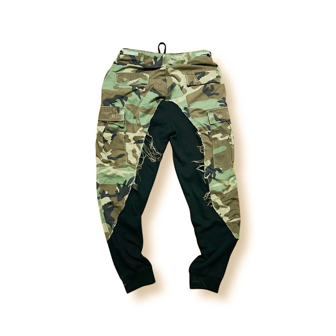 50/50 camo joggers Black