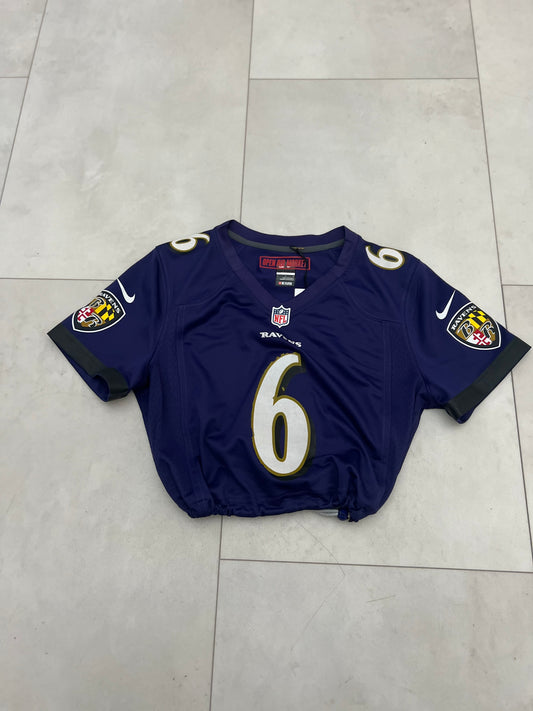 Cropped Baltimore Ravens jersey size youth Large/Women Small