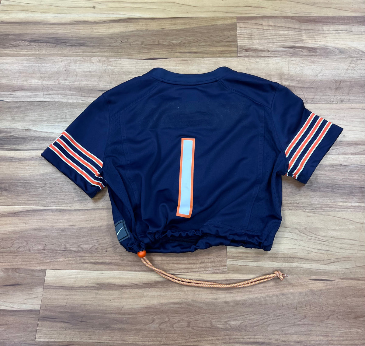 Upcyled Cropped Chicago Bears jersey women size medium