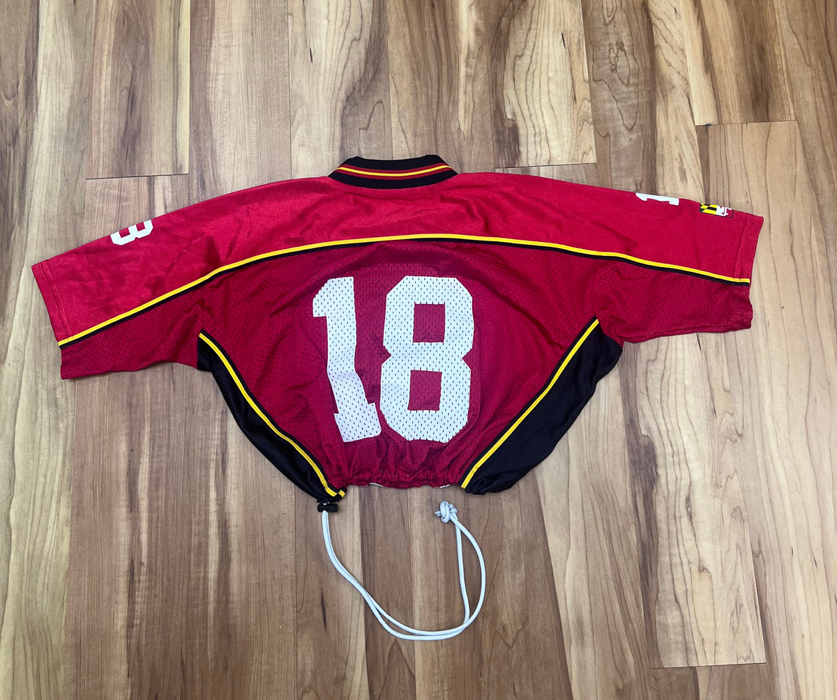 Upcyled Cropped UMD Maryland Treps jersey size medium