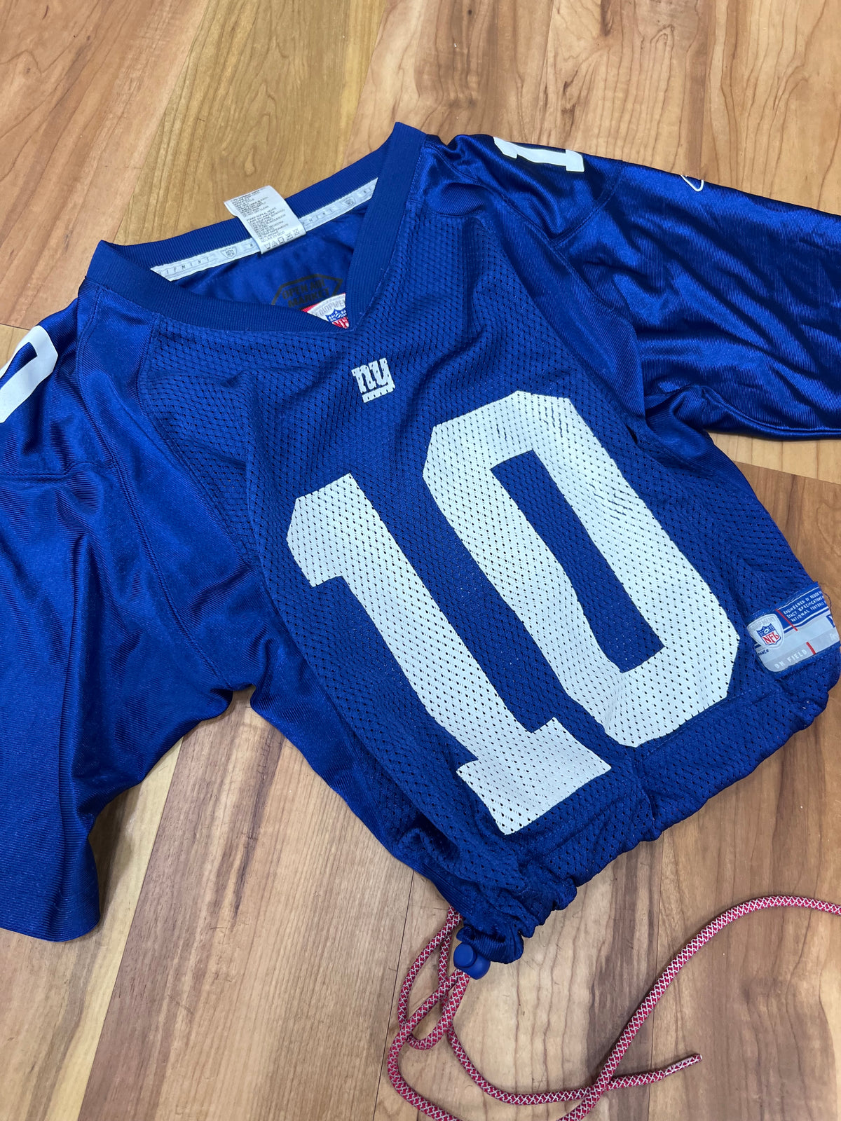 Upcyled Cropped Eli Manning New York Giants jersey size medium