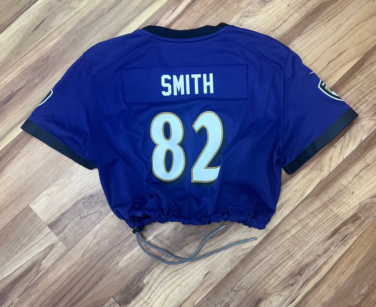 Upcyled Cropped Smith Baltimore Ravens jersey size medium