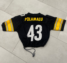 Load image into Gallery viewer, Cropped Pittsburgh Steelers Troy Polamalu jersey