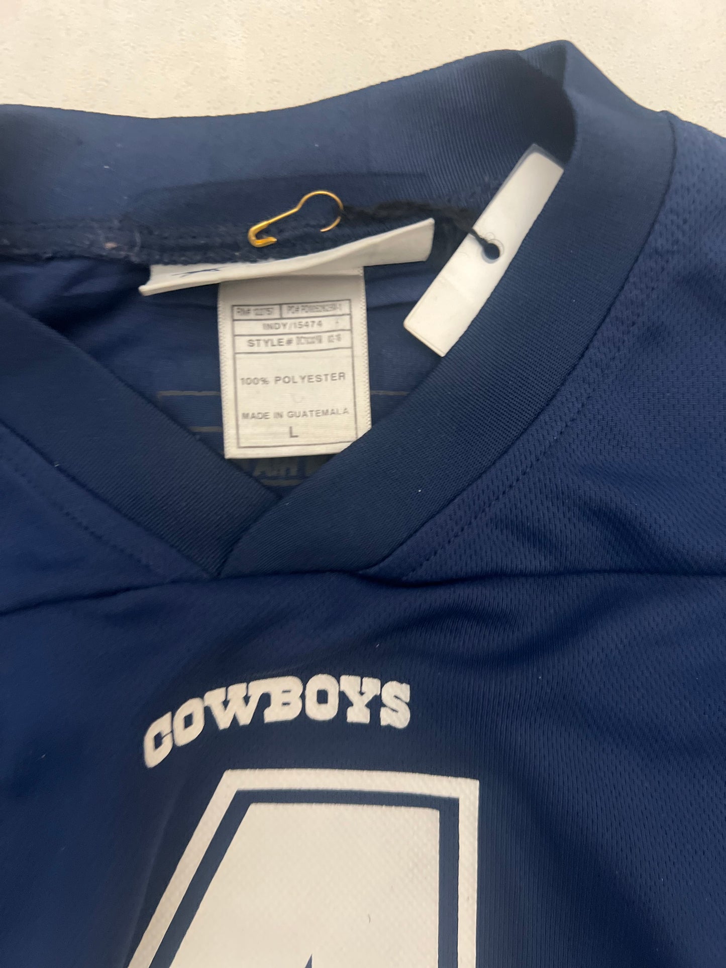 Cropped Dallas Cowboy Dak Prescott jersey size Youth Large/woman Small