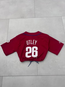 Upcyled cropped Phillies jersey Medium
