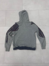 Load image into Gallery viewer, Up-cycled Baltimore hoodie with Sweater accents size Large