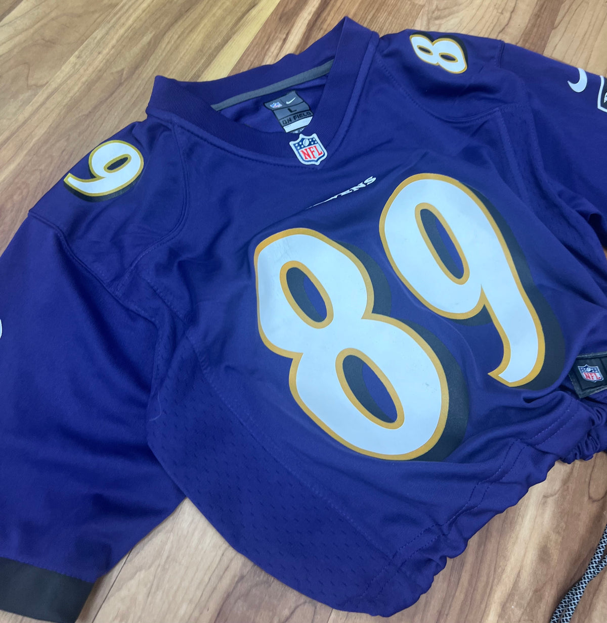 Upcyled Cropped Smith Sr Baltimore Ravens Jersey size small