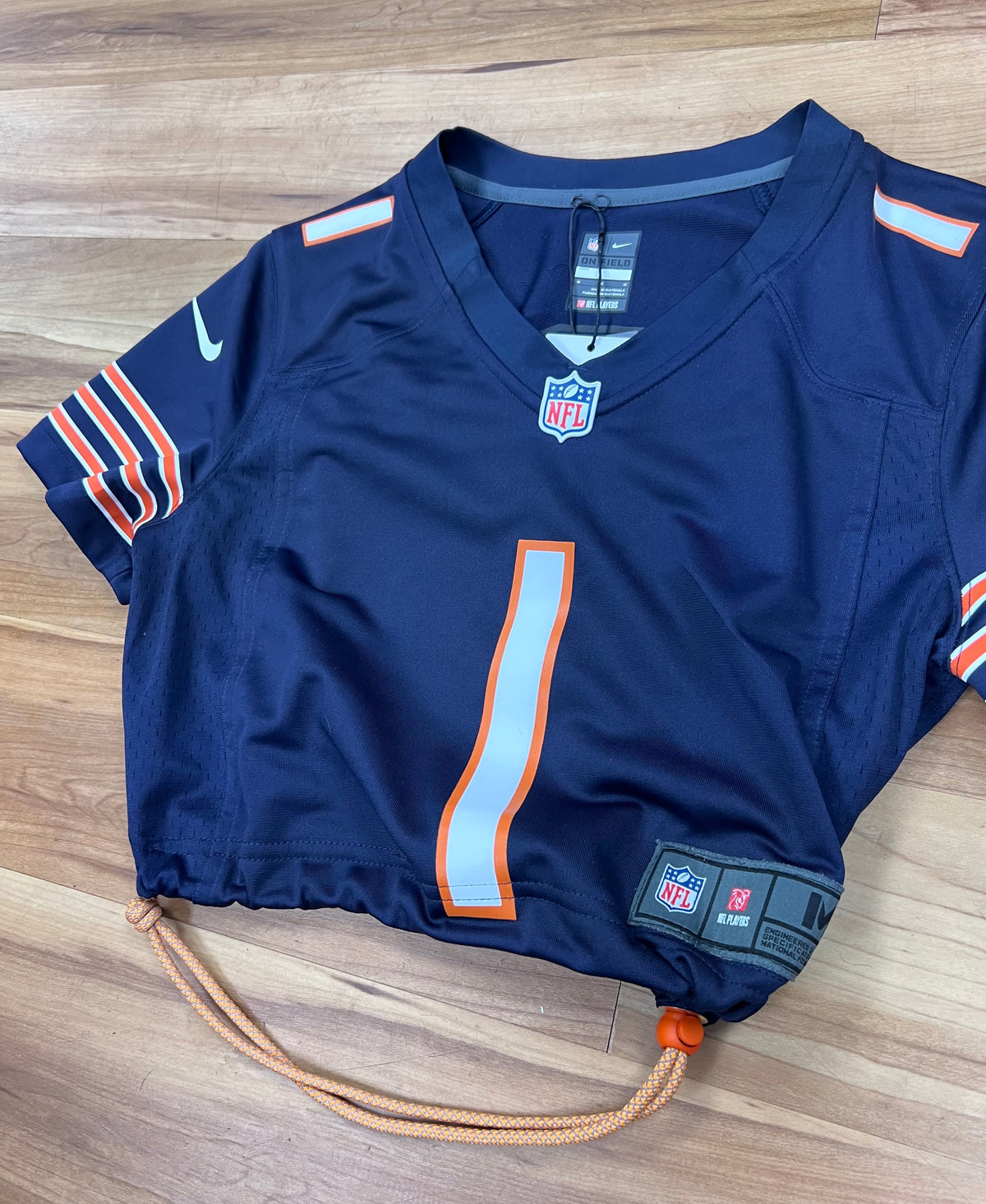 Upcyled Cropped Chicago Bears jersey women size medium