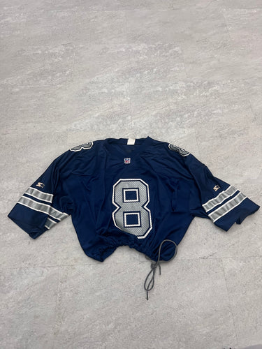 Up-cycled Cropped Dallas Cowboy vintage Starter Jersey size XL