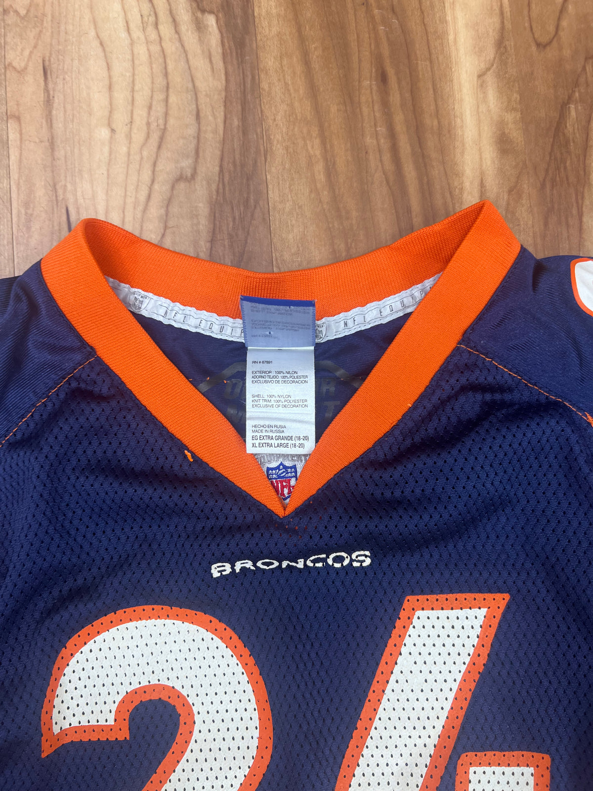 Upcyled Cropped Champ Bailey Denver Broncos jersey size Medium