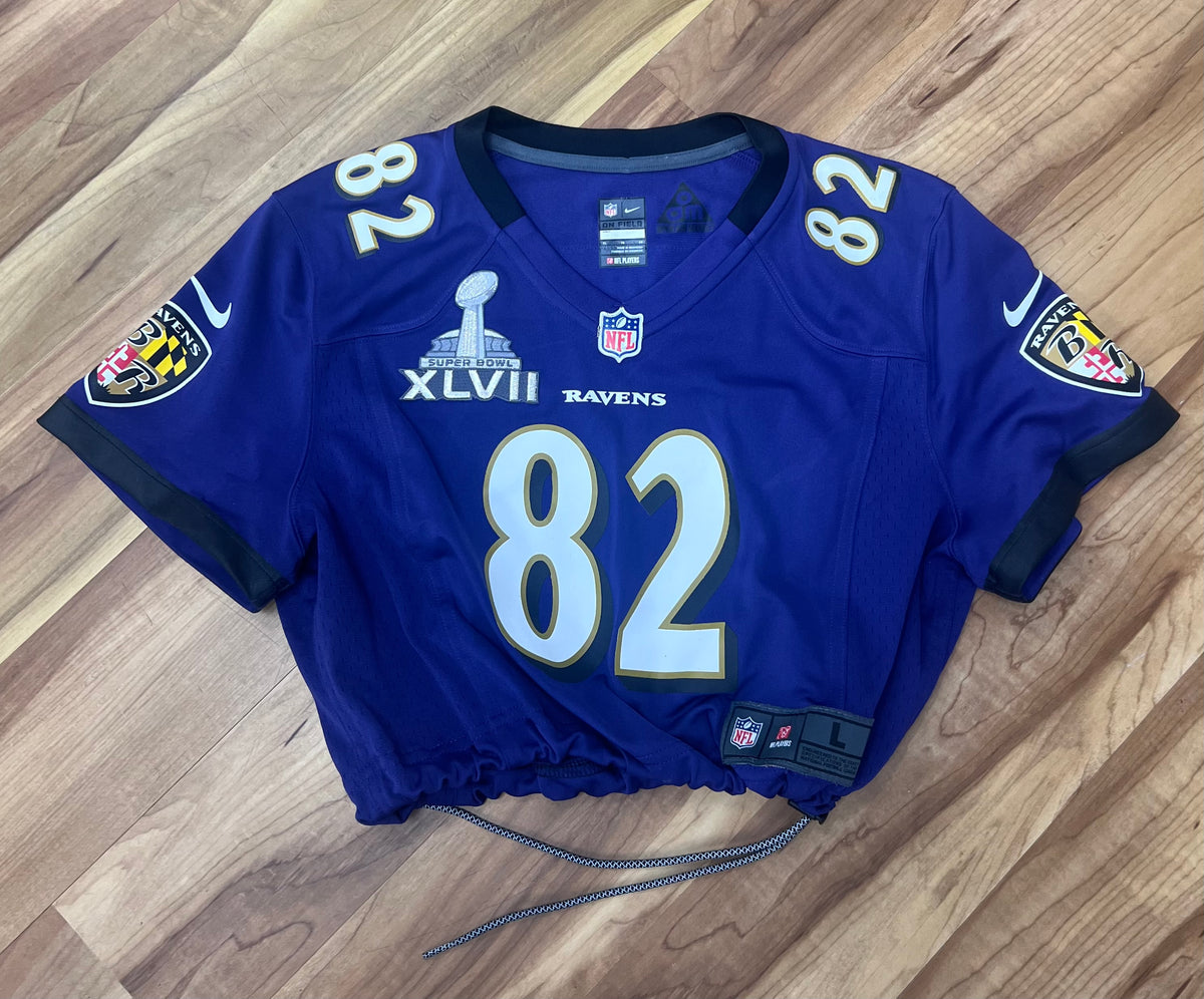 Upcyled Cropped Smith Baltimore Ravens jersey size medium