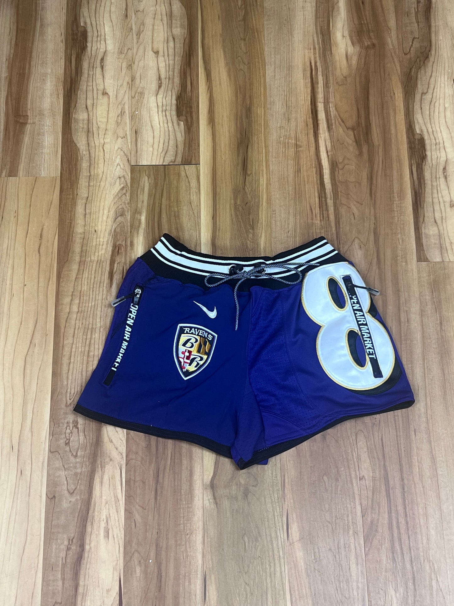 Upcyled Ravens jersey shorts medium