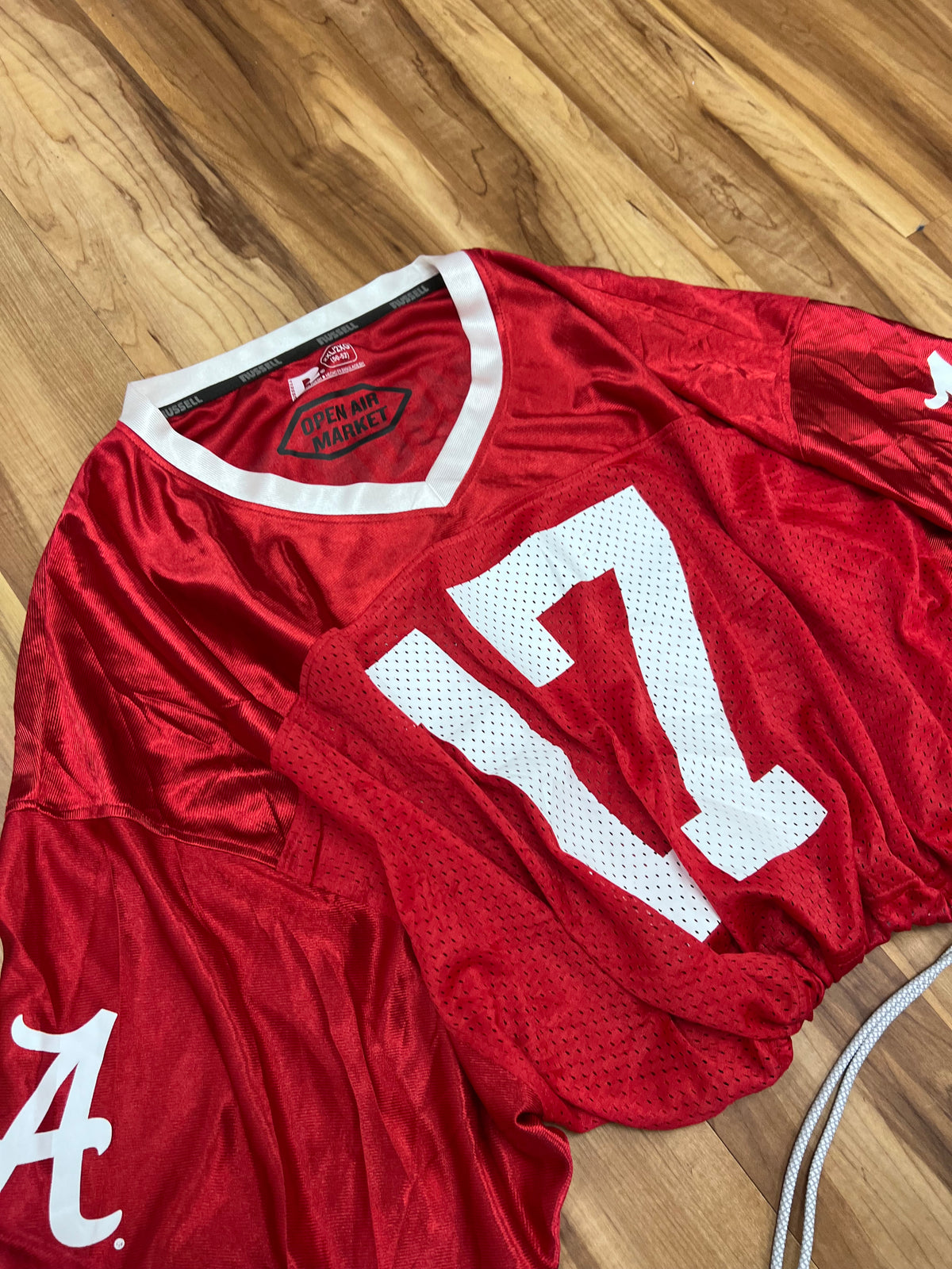Upcyled Cropped Alabama crimson tide jersey size XXL