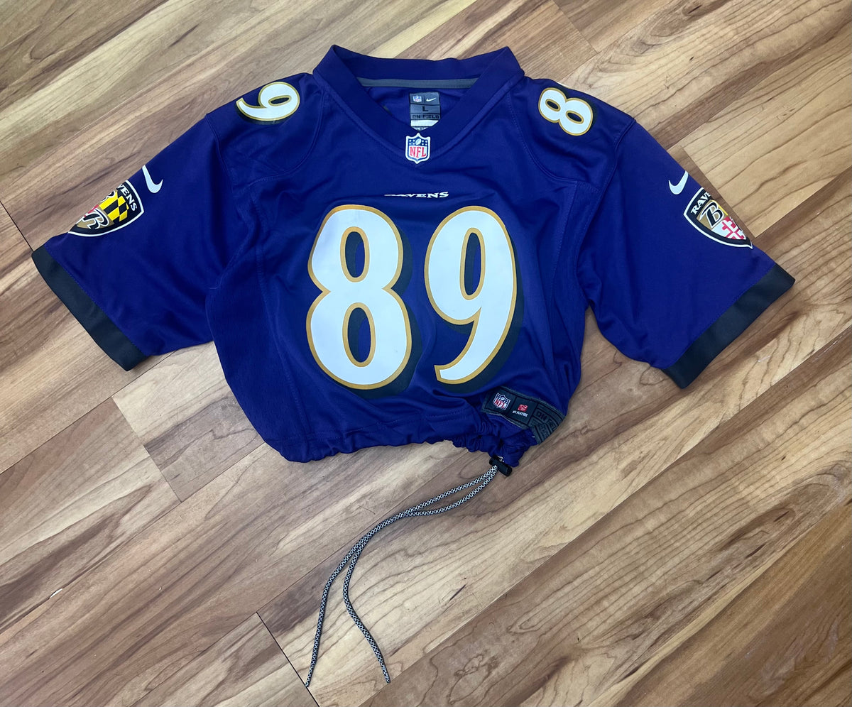 Upcyled Cropped Smith Sr Baltimore Ravens Jersey size small