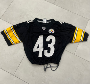 Cropped Pittsburgh Steelers Troy Polamalu jersey