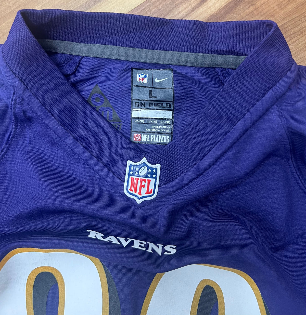 Upcyled Cropped Smith Sr Baltimore Ravens Jersey size small
