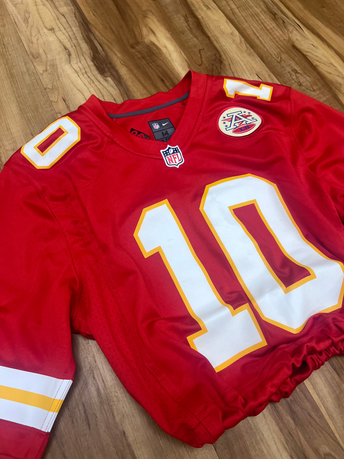 Upcyled Cropped Kansas City Chiefs jersey size Medium (adult)