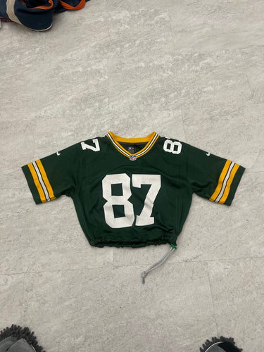 Up-cycled Cropped Green Bay Packers jersey Jordy Nelson size Small