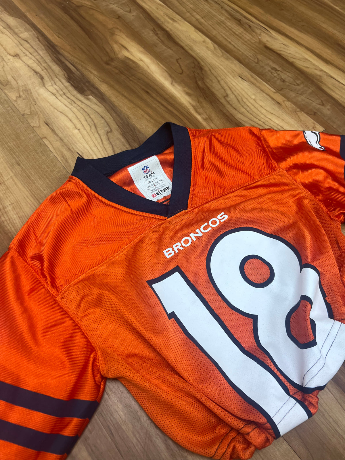 Upcyled Cropped Payton manning Denver Broncos jersey size Small