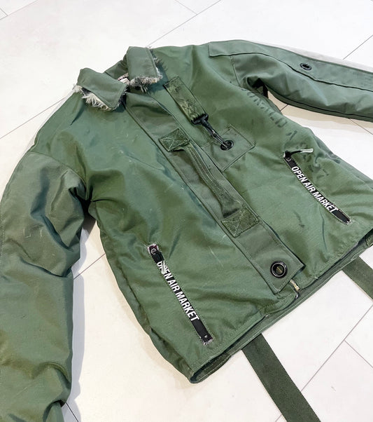 Upcyled military Duffle Work jacket size Small