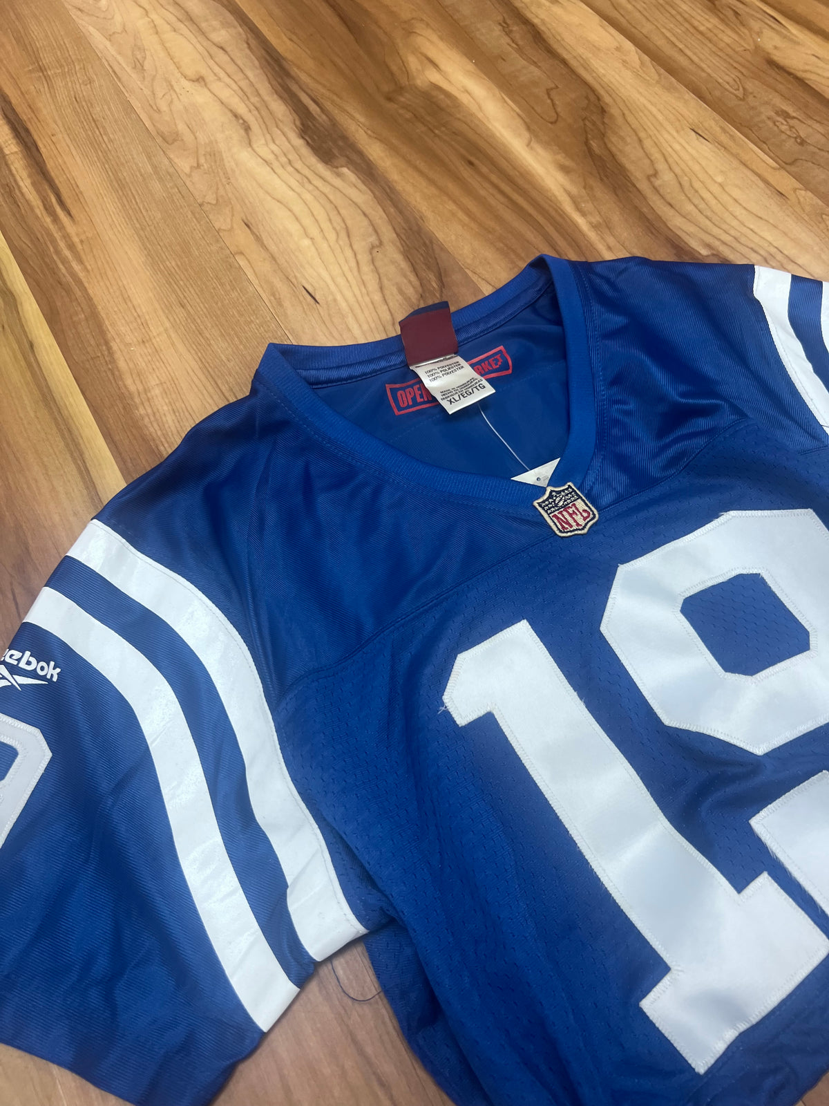 Upcyled Cropped Johnny Unitas Indianapolis Colts jersey size Large
