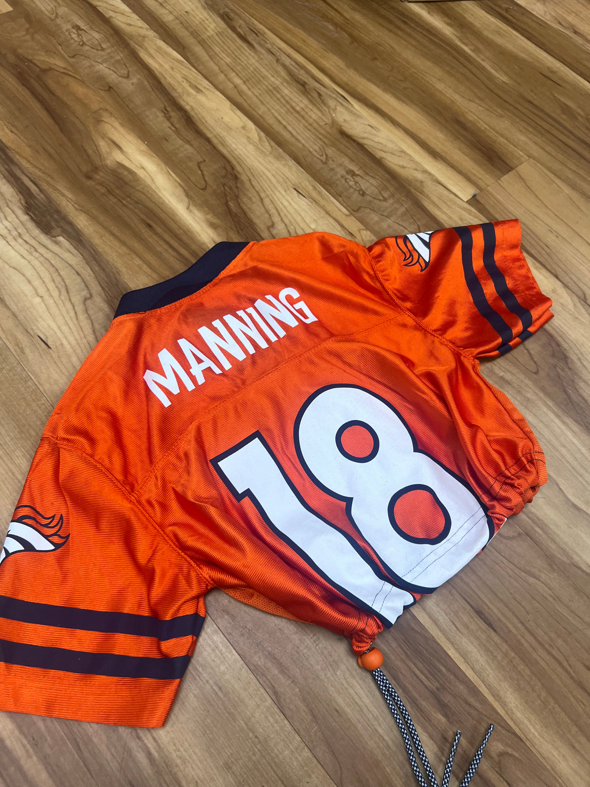 Upcyled Cropped Payton manning Denver Broncos jersey size Small
