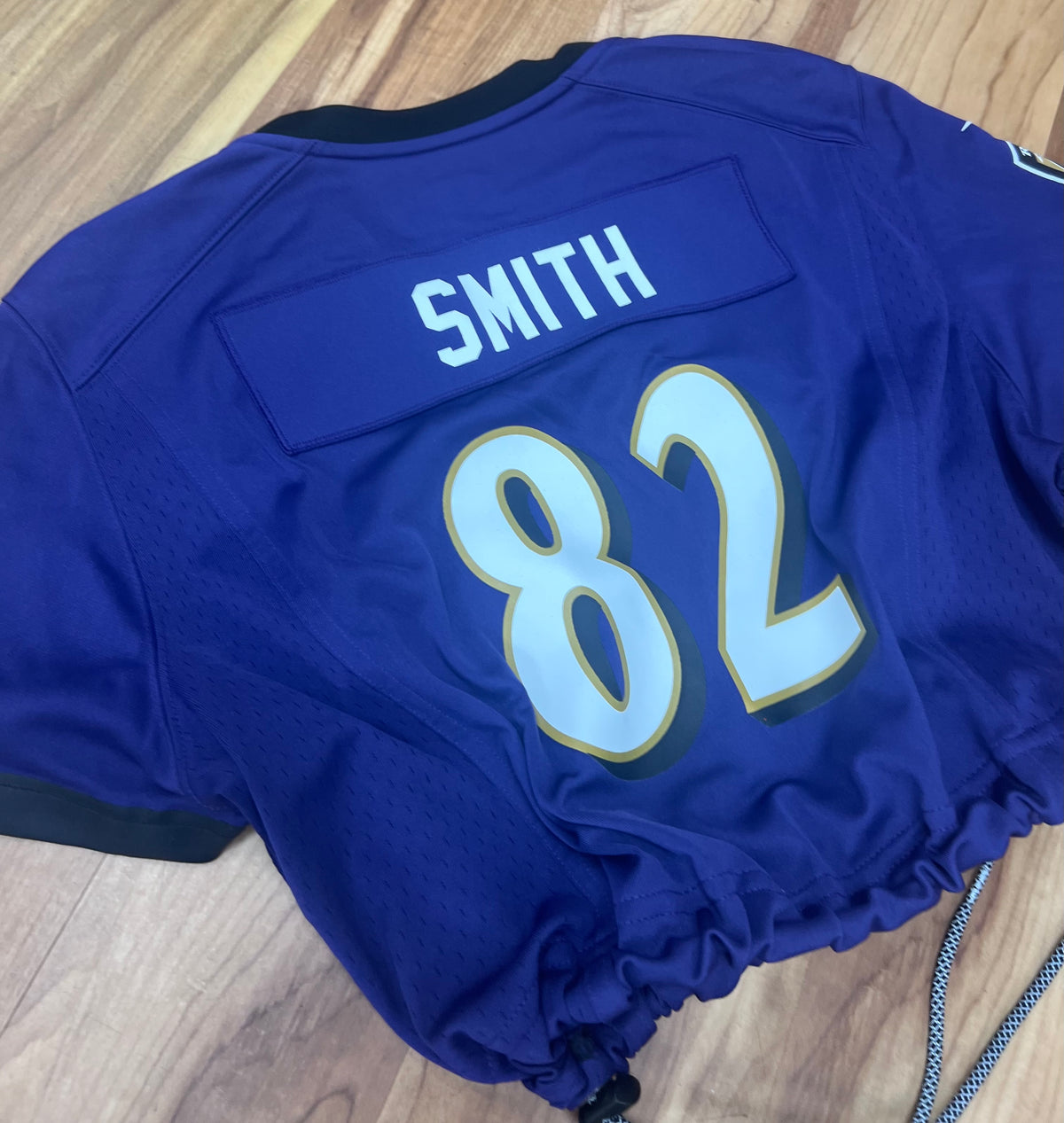 Upcyled Cropped Smith Baltimore Ravens jersey size medium
