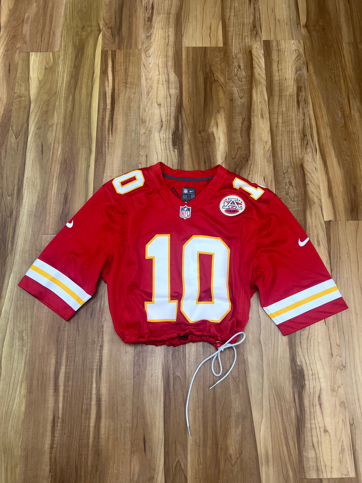 Upcyled Cropped Kansas City Chiefs jersey size Medium (adult)