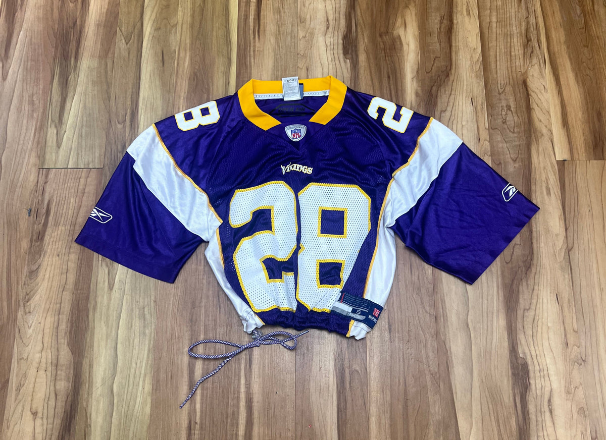 Upcyled cropped Peterson Minnesota Vikings jersey size Small (adult)