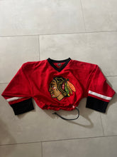 Load image into Gallery viewer, Cropped Chicago Blackhawks hockey jersey