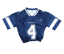 Load image into Gallery viewer, Up cycle crop Dallas Cowboys jersey Dak Prescott size Small