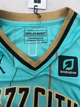 Load image into Gallery viewer, Upcycled Charlotte Hornets “Buzz City” Lamelo Ball jersey size Large