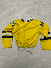 Load image into Gallery viewer, Up-cycled Cropped Michigan Wolverines hockey jersey size s/m