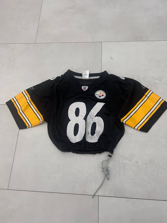 Upcyled Cropped Pittsburgh Steelers jersey size Small