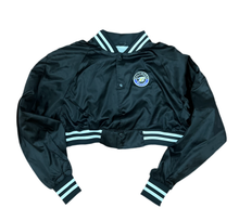 Load image into Gallery viewer, Cropped Satin Baltimore Ravens jacket