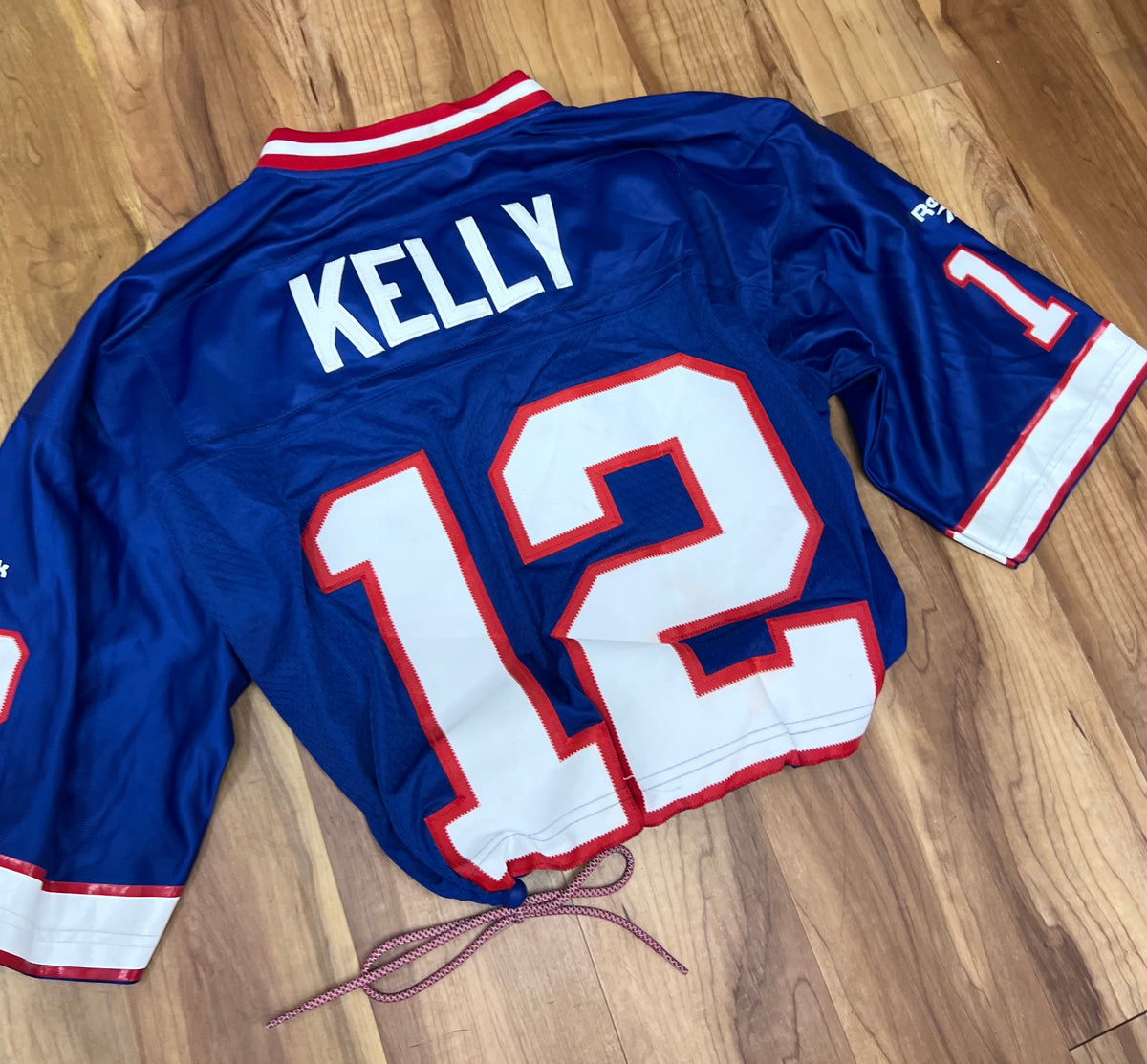 New with tags Upcyled Cropped Jim Kelly Buffalo Bills jersey Large