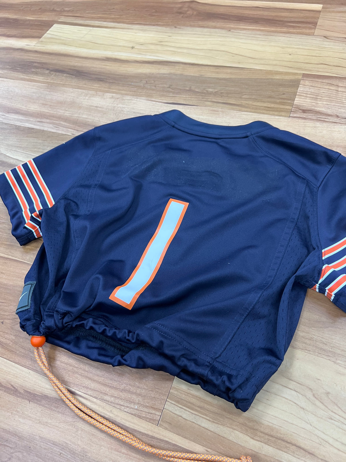 Upcyled Cropped Chicago Bears jersey women size medium