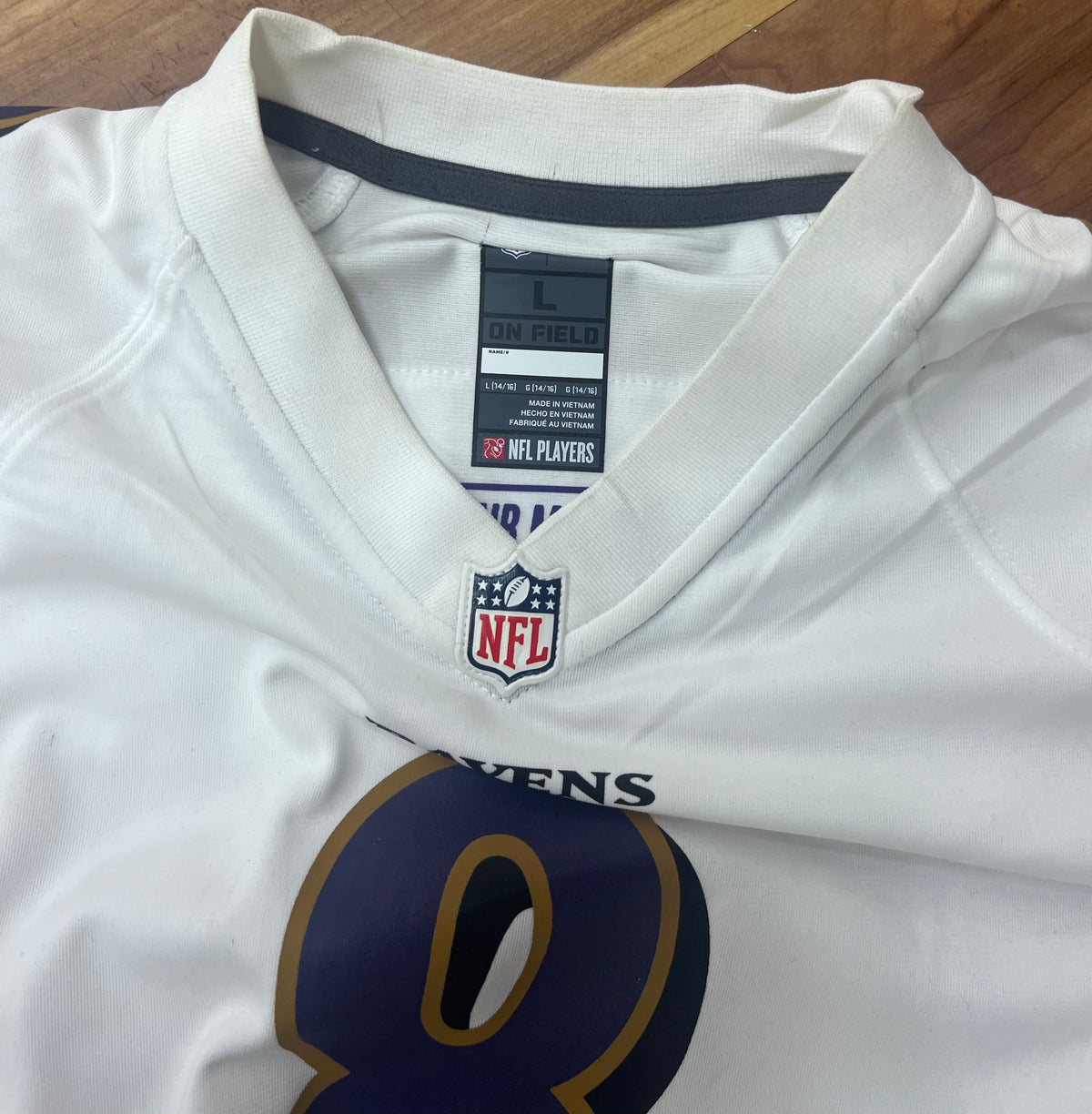 Upcyled Cropped Lamar Jackson Baltimore Ravens jersey women Small