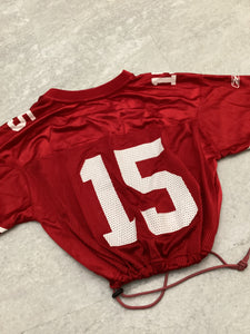 Up-cycled Cropped San Fransisco 49ers jersey #15. Size Medium