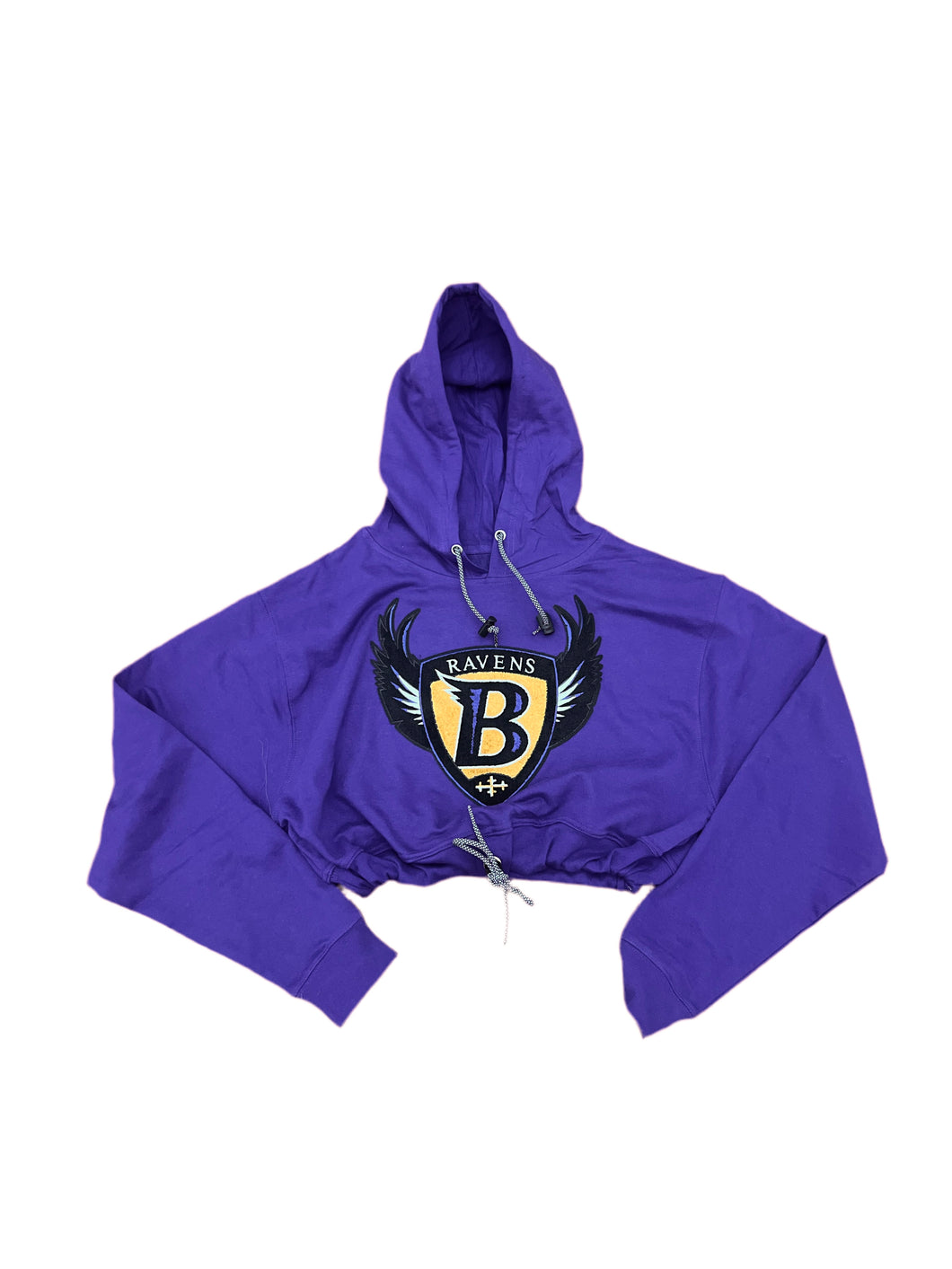 Cropped Baltimore Ravens purple Hoodie.