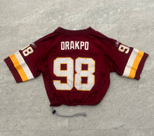 Load image into Gallery viewer, Up-cycled Cropped Washington Redskins Jersey size Small