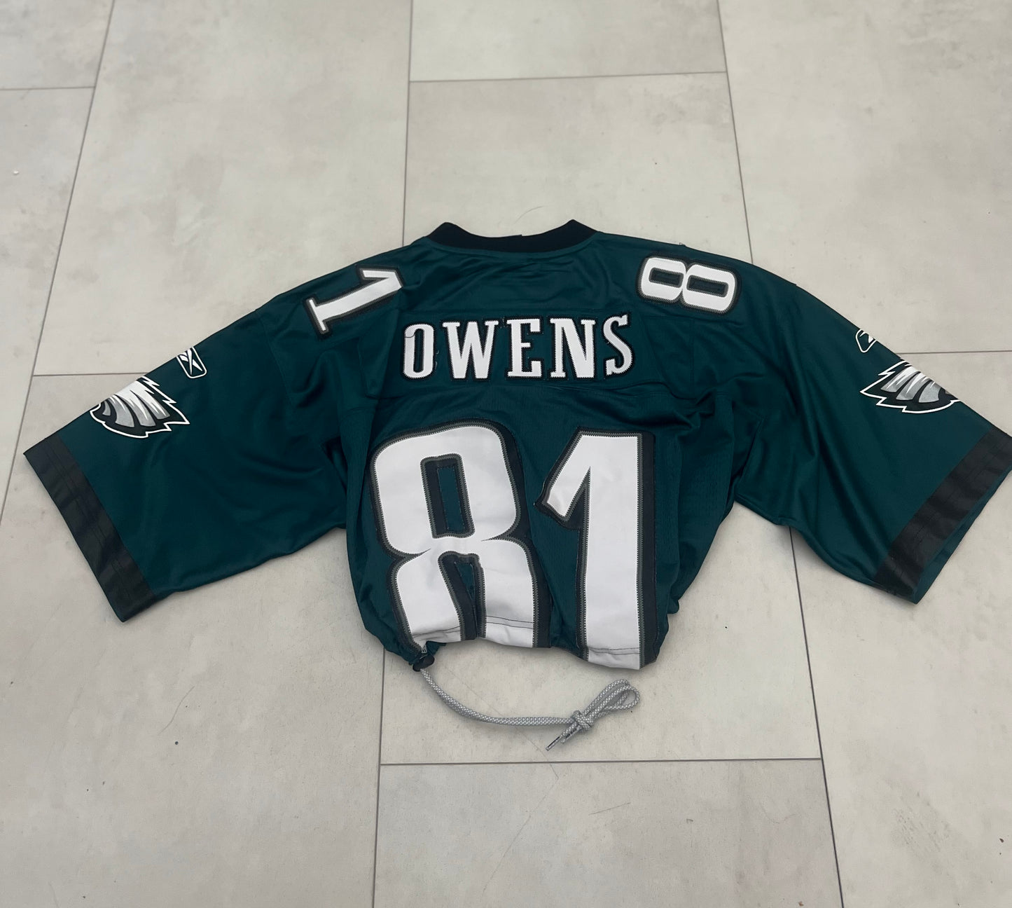 Cropped Philadelphia Eagles jersey Owens size adult XL
