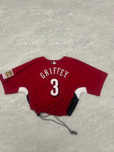 Load image into Gallery viewer, Upcyled Cropped Cincinnati Reds Ken Griffey Jr jersey size Medium