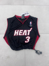 Load image into Gallery viewer, Upcycled Cropped Miami Heat Dwayne Wade Jersey size Small